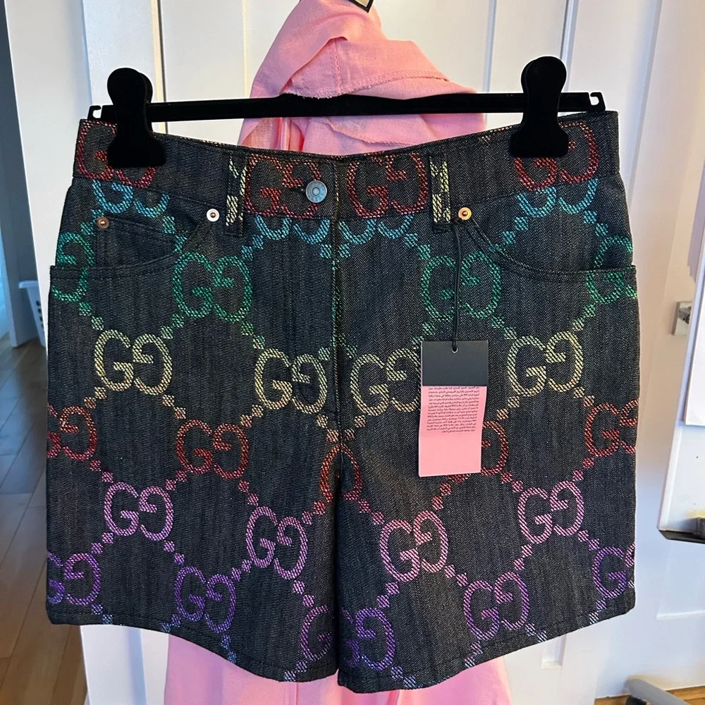 Gucci Garden Denim Shorts ~ new ~ - Picture 2 of 10